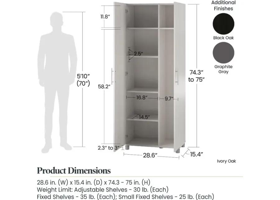 Camberly Graphite Gray Tall Asymmetrical Cabinet