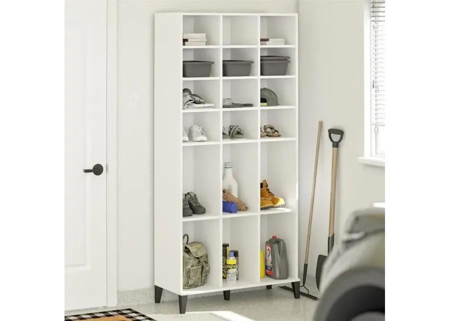 Flex White Athletic Shoe Storage Cabinet