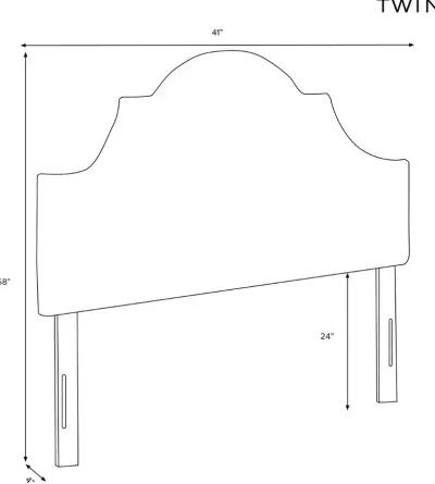 Jolie Velvet Ink Twin Headboard - Skyline Furniture