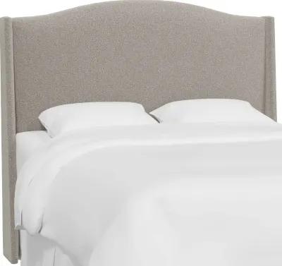 Blake Elephant Gray Full Wingback Headboard - Skyline Furniture