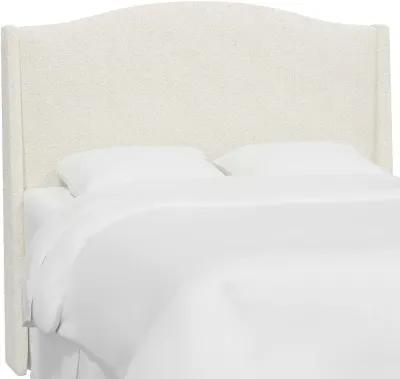 Blake Snow White Full Wingback Headboard - Skyline Furniture