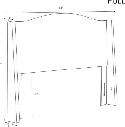 Blake Snow White Full Wingback Headboard - Skyline Furniture