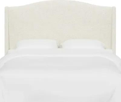 Blake Snow White Full Wingback Headboard - Skyline Furniture