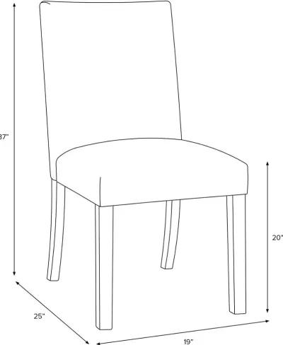 Drew Charcoal Stripe Dining Chair - Skyline Furniture