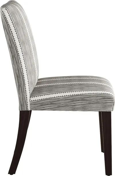 Drew Charcoal Stripe Dining Chair - Skyline Furniture