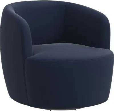 Hunter Velvet Ink Swivel Chair - Skyline Furniture