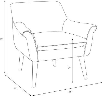 Charlotte White Accent Chair - Skyline Furniture