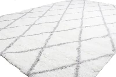 Faris White and Gray 4 x 6 Area Rug