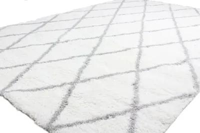 Faris White and Gray 5 x 8 Area Rug