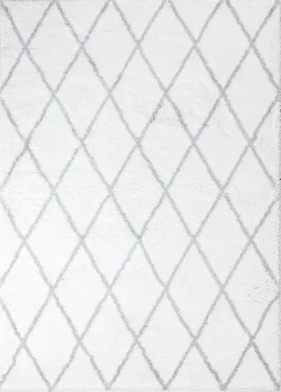 Faris White and Gray 8 x 10 Area Rug