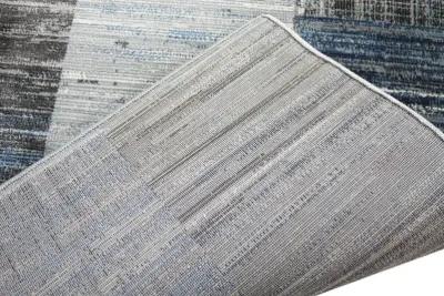 Laney Blue and Gray 9 x 12 Area Rug