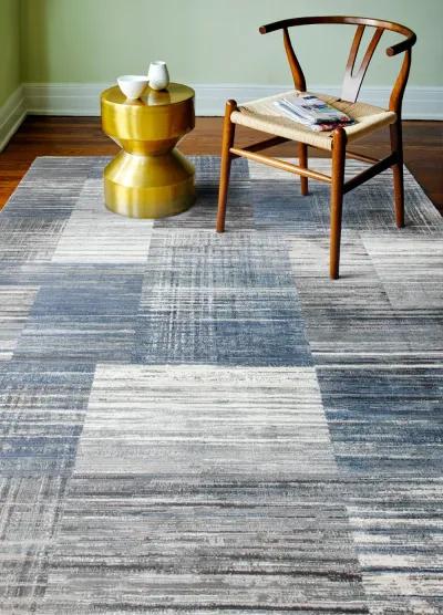 Laney Blue and Gray 9 x 12 Area Rug