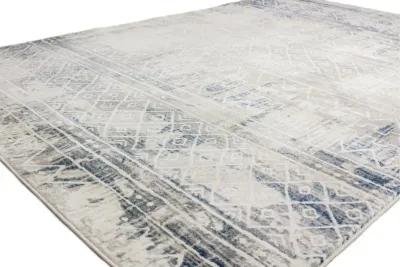 Livia Blue and Gray Bohemian 5 x 8 Area Rug