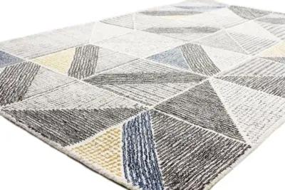 Emmett Gray Geometric 5 x 8 Area Rug