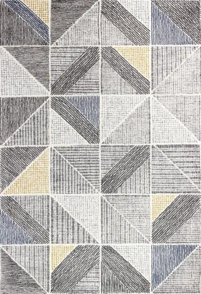 Emmett Gray Geometric 5 x 8 Area Rug