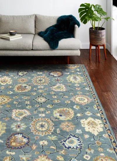 Novalie Floral Teal 9 x 12 Area Rug