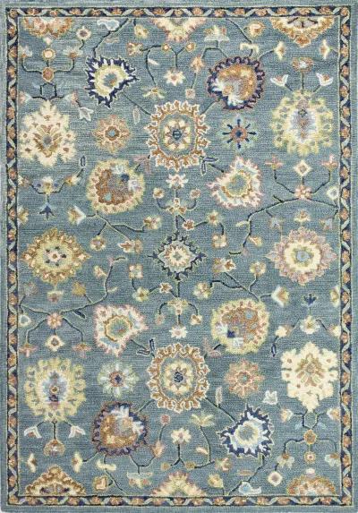 Novalie Floral Teal 9 x 12 Area Rug