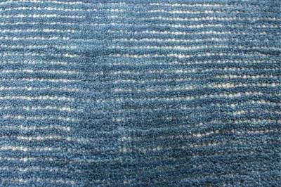 Joyce Blue Wool 8 Foot Runner Rug