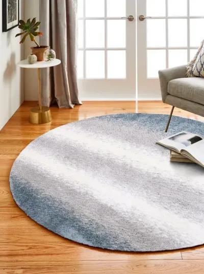 Felton Blue and Gray 6 Foot Round Rug