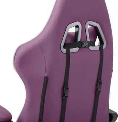 CorLiving Ravagers Gaming Chair in Purple and White