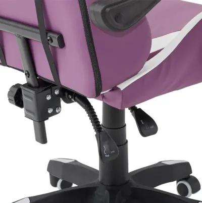 CorLiving Ravagers Gaming Chair in Purple and White