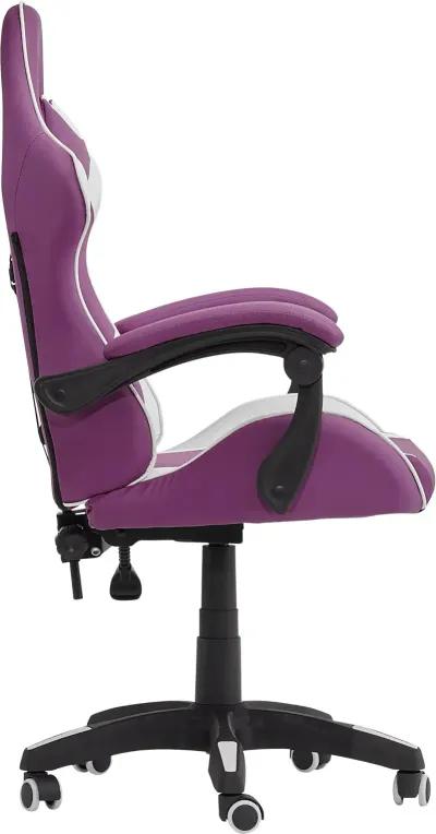 CorLiving Ravagers Gaming Chair in Purple and White