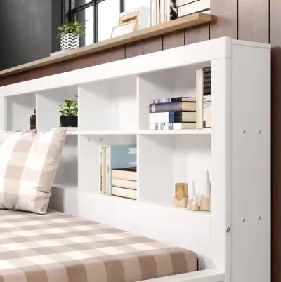 White Full Bookcase Daybed