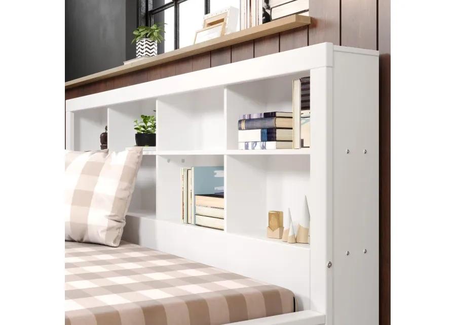 White Twin Bookcase Daybed