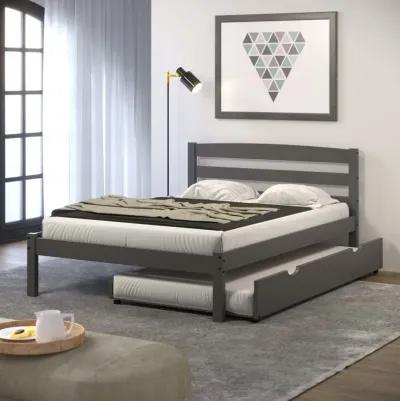 Econo Gray Full Bed with Trundle