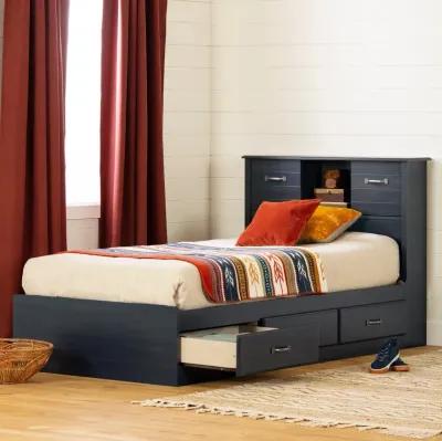 Ulysses Blueberry Twin Bed and Headboard Set