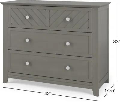 Atwood Lunar Gray 3-Drawer Dresser