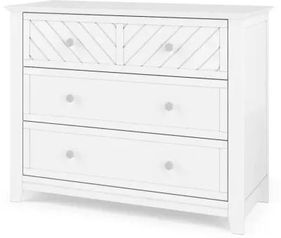 Atwood Matte White 3-Drawer Dresser