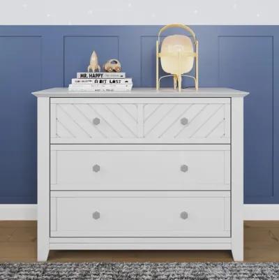 Atwood Matte White 3-Drawer Dresser