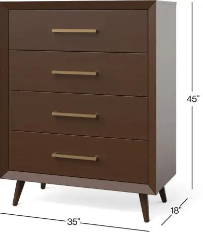 Cranbrook Toasted Chestnut 4-Drawer Chest of Drawers