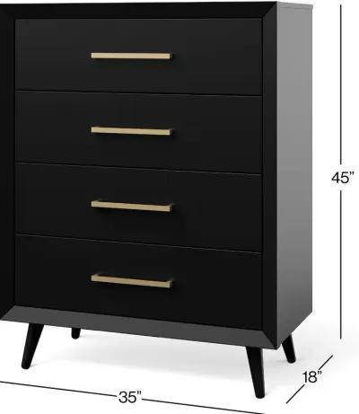 Cranbrook Ebony 4-Drawer Chest of Drawers