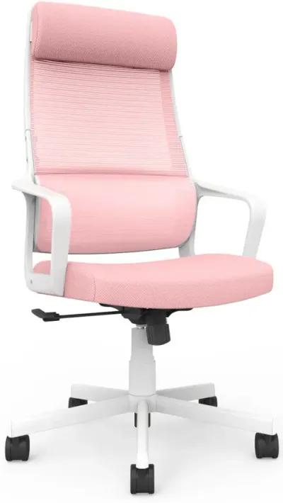 Tilah Metal and Mesh Pink Adjustable Office Chair