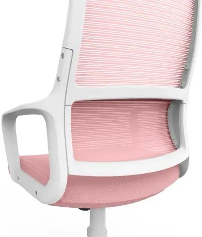 Tilah Metal and Mesh Pink Adjustable Office Chair