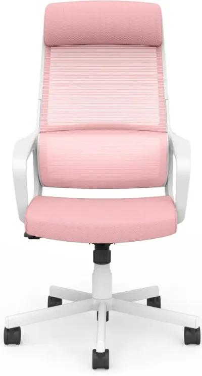 Tilah Metal and Mesh Pink Adjustable Office Chair