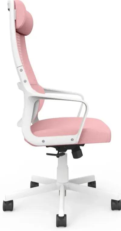 Tilah Metal and Mesh Pink Adjustable Office Chair