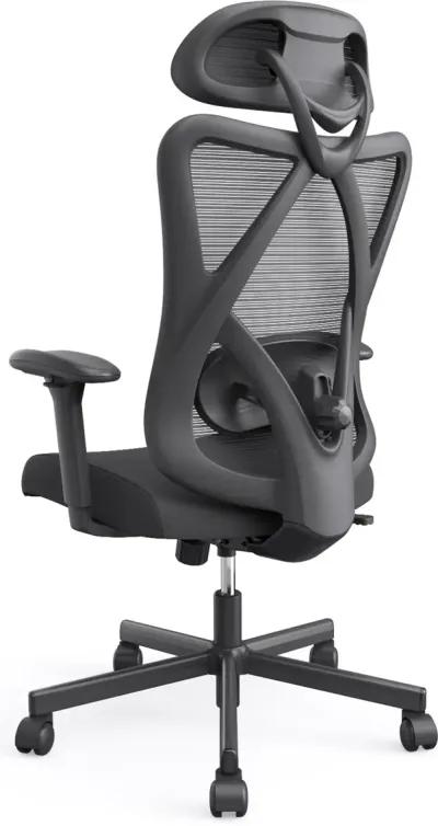 Domie Metal and Mesh Black Adjustable Office Chair