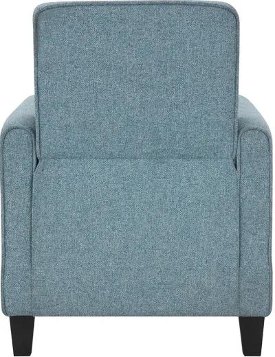 Ducee Blue Fabric Push Back Chair