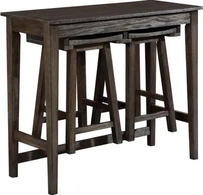 Elda Dark Gray 3 Piece Counter Height Dining Set