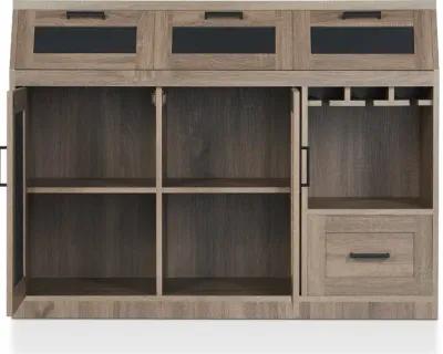 Coffman Brown Buffet with Wine Storage