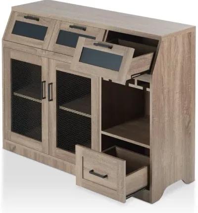 Coffman Brown Buffet with Wine Storage