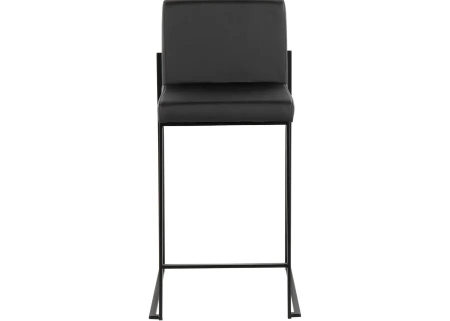 Fuji Black Counter Height Stool, Set of 2