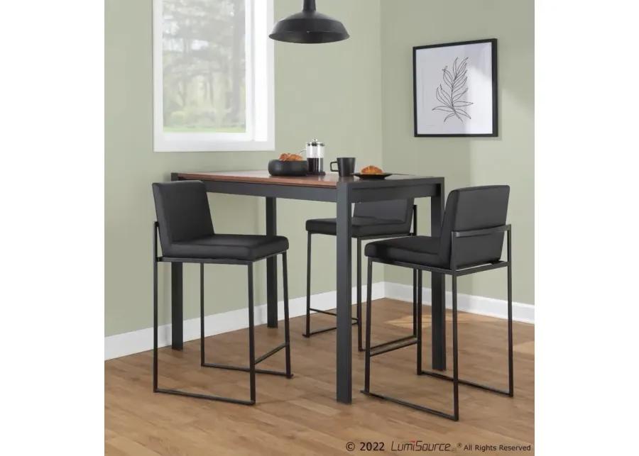 Fuji Black Counter Height Stool, Set of 2