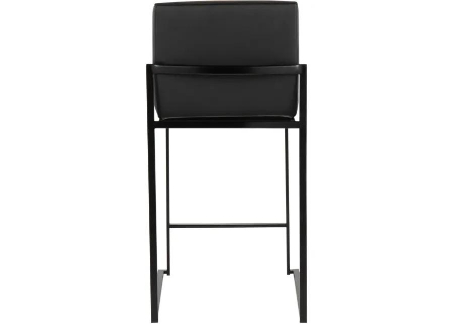 Fuji Black Counter Height Stool, Set of 2