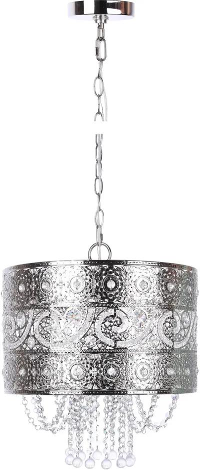 Tangier Nickel Pendant Light with Crystal Dangles