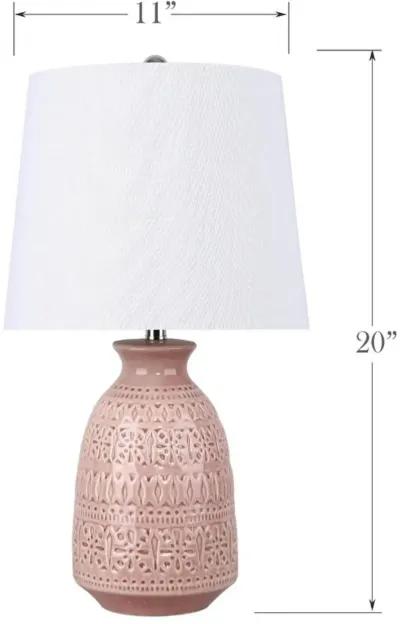 Claudia Rose Ceramic Table Lamps, Set of 2