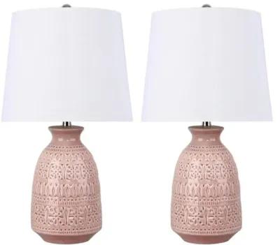 Claudia Rose Ceramic Table Lamps, Set of 2